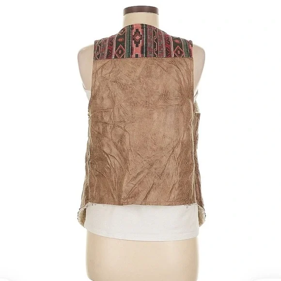 Flying Tomato Brown and Cream Vest - Picture 2 of 4
